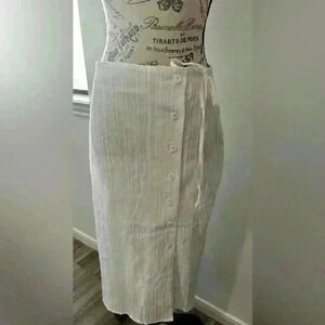 Evidnt Los Angeles Skirt White Midi Skirt Size SMALL